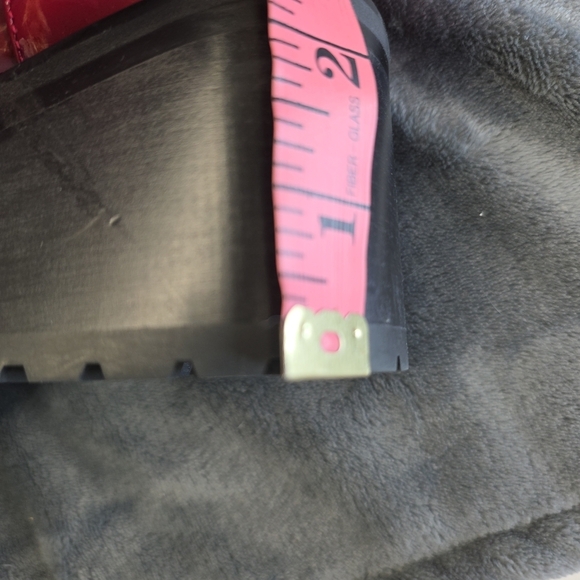 Lattelier Womens Shiny Ruby Red Leather Rhinestone Silver Boots. 38 (10 Usa) - Picture 13 of 13